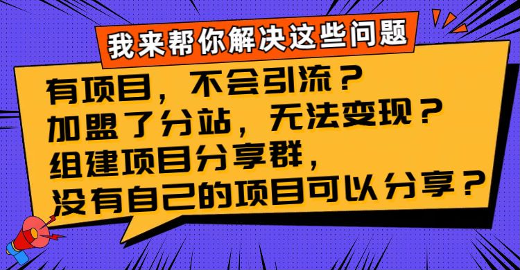 自己有项目不会引流不会变现，此教程教你如何解决 228.66MB