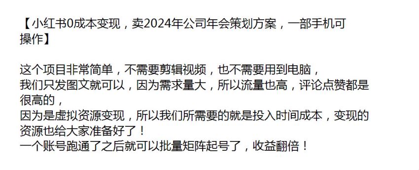 2024 年公司年会策划方案虚拟资源变现项目，可以批量矩阵起号 111.49MB