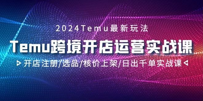 2024Temu 跨境电商从开店注册到选品出单课，教你爆款打造思路与运营等 328.46MB