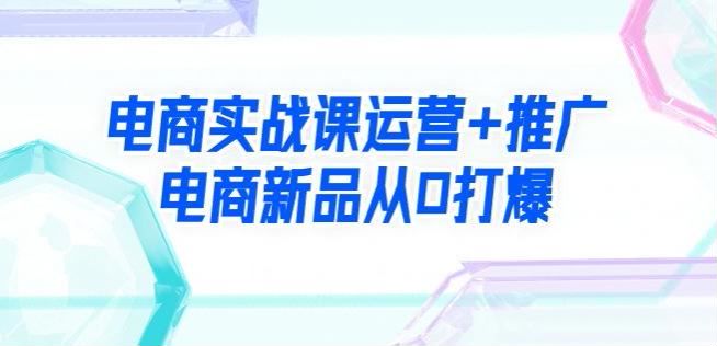 电商新品从 0 到打爆运营推广课，学会无界关键词、万相台等 1.67GB