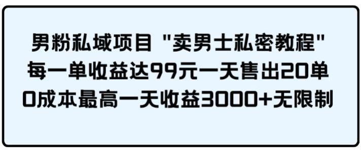 售卖男士私密训练课程，几乎没难度可以长期操作 96.61MB