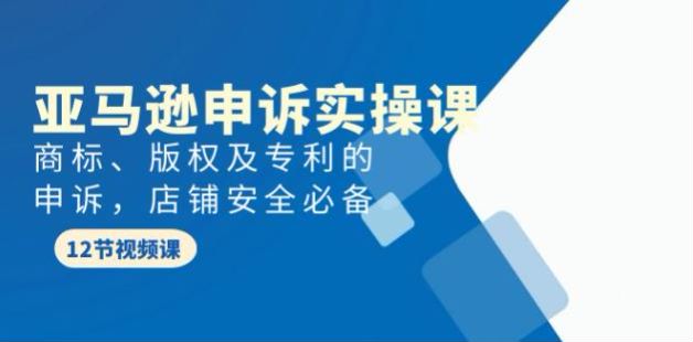 亚 Ma 逊商标、版权及专利的申诉课程，学习各类型案例申诉实操课 445.66MB