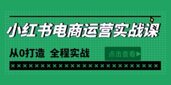 小红书电商开店到运营课程，学会选品、养号、私域变现等 983.67MB