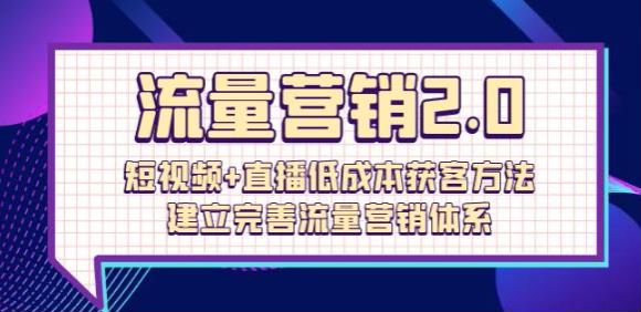 短视频直播流量营销 2.0 课程，完美营销方案规划等体系课 2.17GB