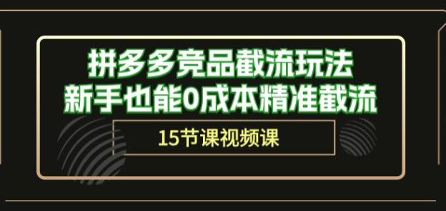 拼多多截流选品多种方式玩法，稳步提价盈利 492.76MB