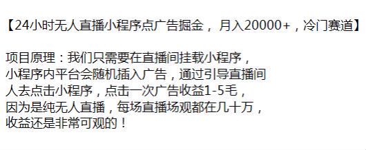 直播间挂载小程序广告，通过引导直播间里的人点击广告变现 937.18MB