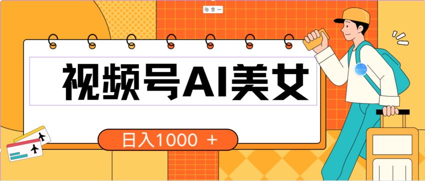 视频号 AI 一键生成美女视频课程，能过原创普通人也能做 101.31MB