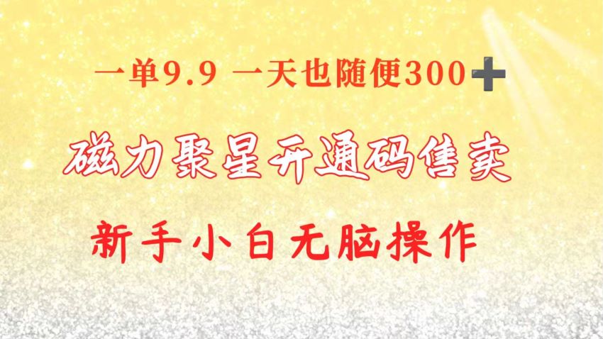 售卖快手磁力聚星开通码项目，信息差新手项目 70.31MB