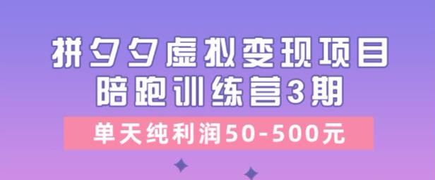 拼夕夕虚拟变现课程 3 期 - 开店、选品、优化、运营等 4.55GB