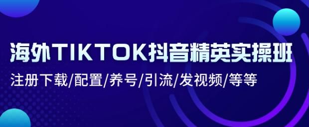 海外抖音 TIKTOK 实操班课程，带你搞定注册、视频上热门、防止降权等技巧 157.43MB