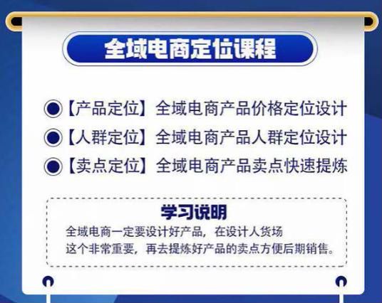 全域电商销售经验系统精品课，免费起号、千川投流方法等 1.40GB