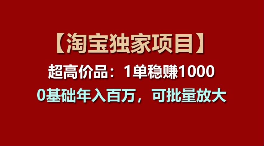 淘宝超高价没销量也能出单课，模式跑通后可以矩阵放大 321.96MB