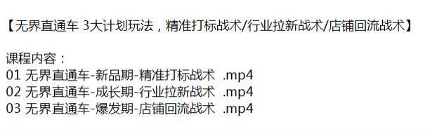 无界直通车精准打标、行业拉新、店铺回流 3 大计划玩法 481.39MB