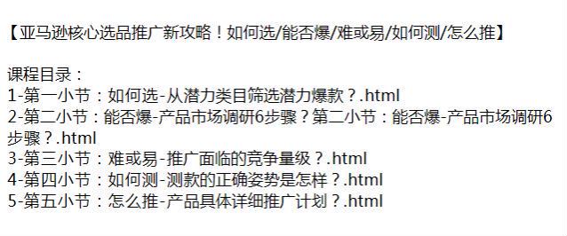 亚 Ma 逊核心选品推广技巧课，教你如何选出容易的爆品 151.16KB