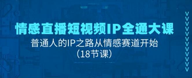 普通人 IP 做情感直播短视频赛道，账号搭建、直播准备、连 Mai 技巧等 314.48MB