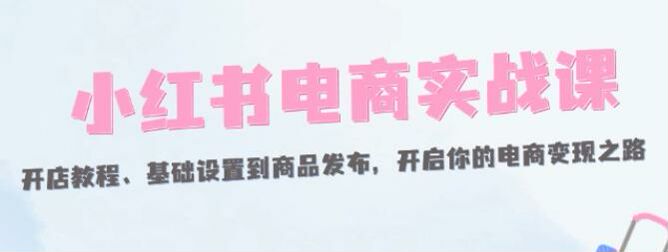 小红书电商从开店到商品出单变现课，基础设置、商品发布、客服设置等 201.43MB