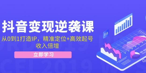 抖音从基础到进阶打造 IP 变现课，学会拍摄、剪辑、文案创作等 780.83MB