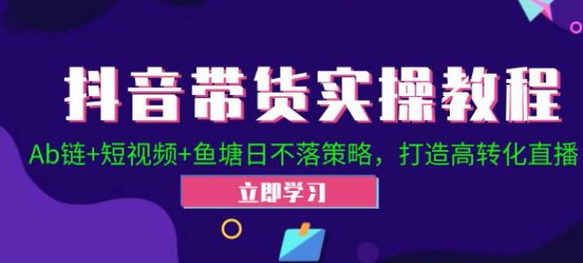 抖音带货从起号到直播团队搭建教程，Ab 链、直播间截流等 482.63MB