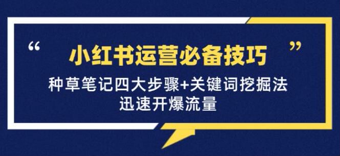 小红书运营引流技巧，精准引流热门、运营笔记避坑等技巧 126.55KB