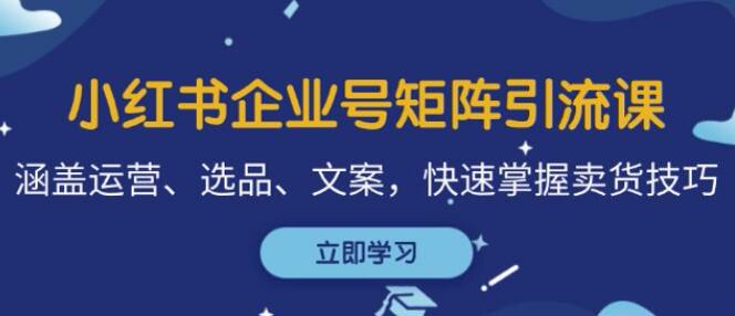 小红书企业号通过矩阵引流教程，小红书企业号流量如何变现 266.68MB