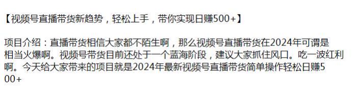 2024 年视频号直播带货简单操作变现课，吃一波红利 212.91MB