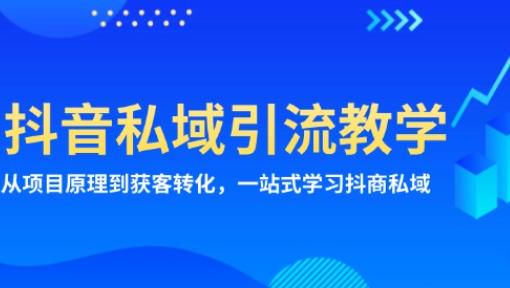 抖音引流私域从原理到获客教程，包括目原理讲解、作品制作类型等 460.88MB